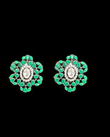 Arushi necklace set  - Green   ( READY TO SHIP)