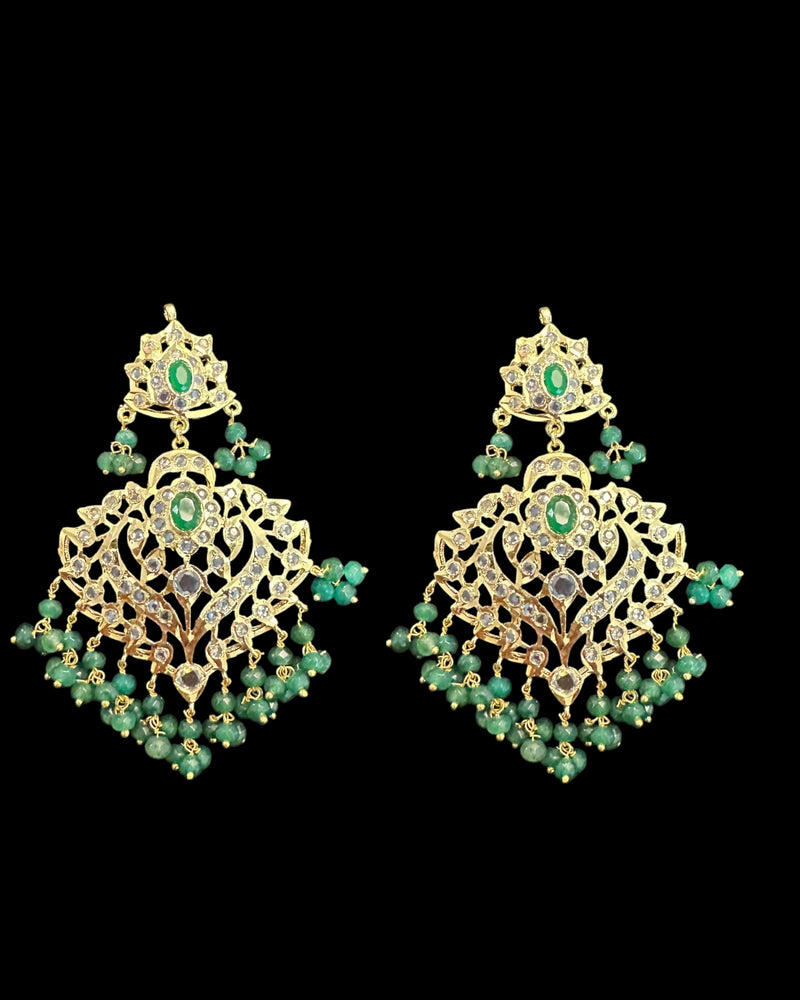 Aleezay necklace set in green  (SHIPS IN 4 WEEKS )