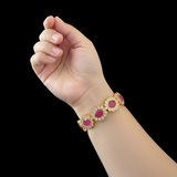 Hyderabadi gold plated bangles - Ruby( READY TO SHIP )