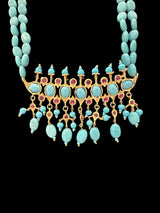 PS346 Tirmani in turquoise and ruby combination ( READY TO SHIP )