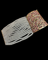 Filza Jadau Bahi / Dasti in Ruby Zircon – Traditional Bracelet ( READY TO SHIP )