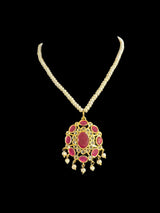 PS396  Gold plated pendant set with earrings in fresh water pearls ( READY TO SHIP )