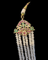 Hareem Ruby emerald fresh water pearl rani haar ( SHIPS IN 4 WEEKS  )