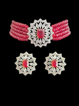 cz choker in ruby   ( READY TO SHIP )