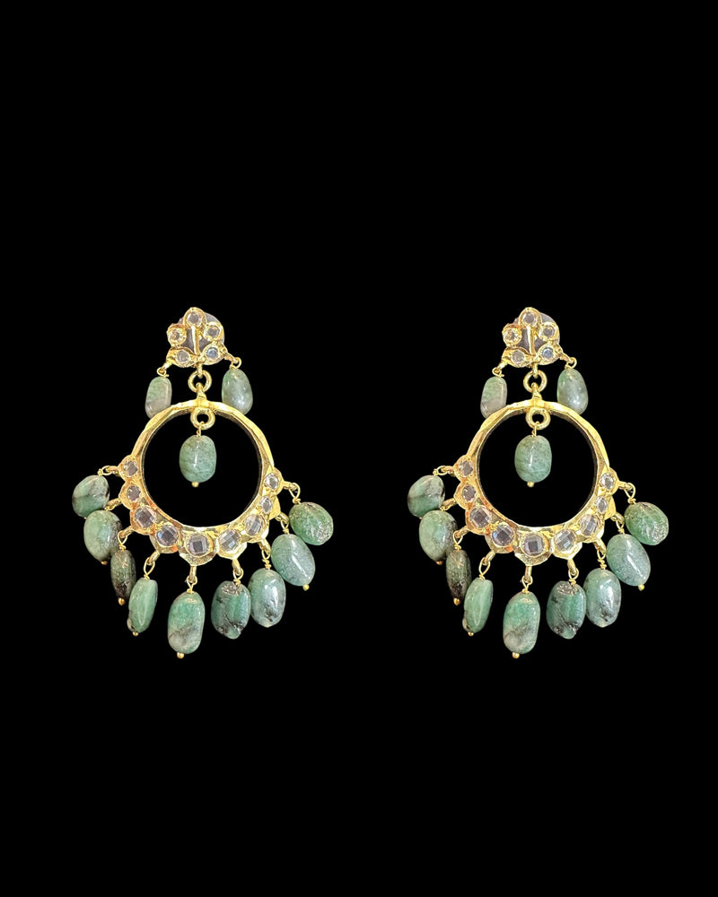 PS543 Hyderabadi tirmani in fresh water pearls and emerald beads ( READY TO SHIP )