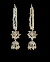 C33 Insia silver plated  jadavi lacha  with karanphool  ( READY TO SHIP )