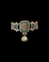 C340 Antique plated choker set in multicolor ( READY TO SHIP )