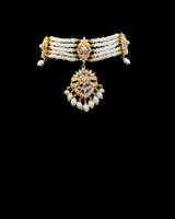 Gold plated choker set in fresh water pearls ( READY TO SHIP )