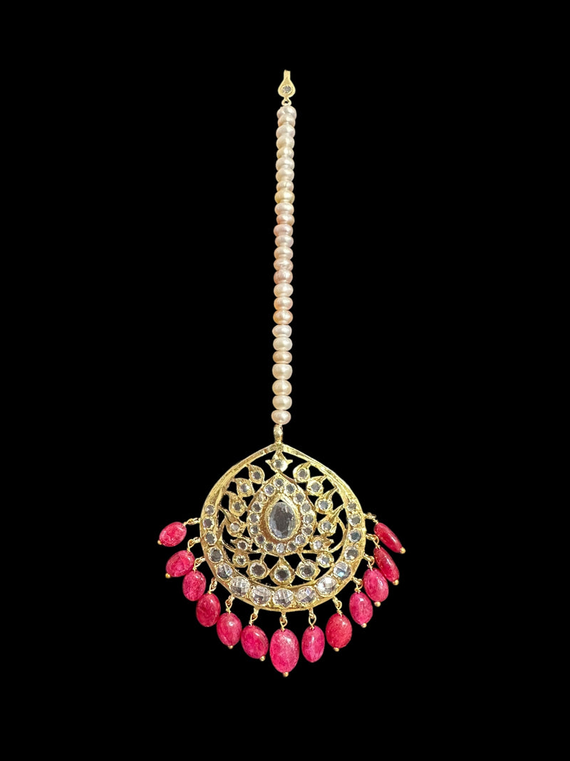 INSIA BRIDAL SET IN RUBY  ( READY TO SHIP  )