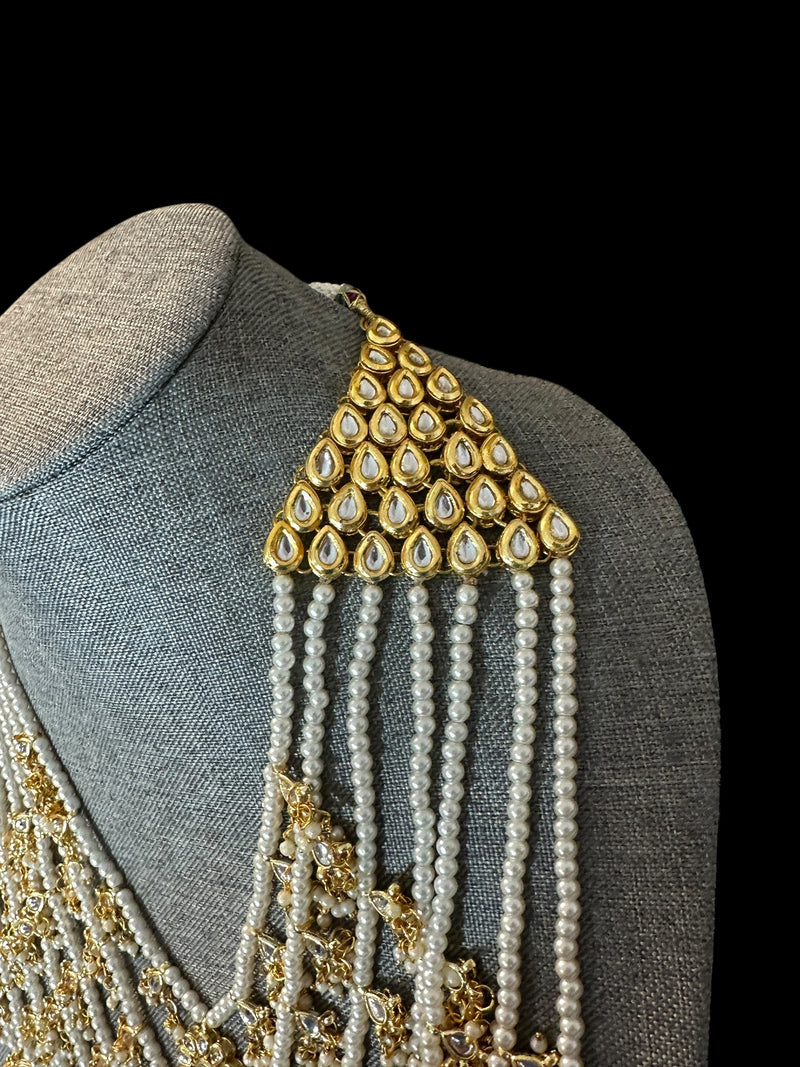 SAT109 ANSA 7 layer satlada in kundan and pearls ( READY TO SHIP )