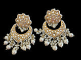 DER725  Deepa dangler earrings in kundan   (READY TO SHIP )