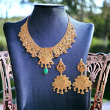 DNS59 Gold plated necklace with earrings ( READY TO SHIP )