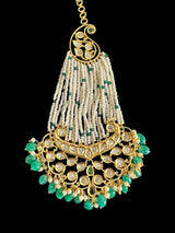 DJHR89 Gold plated high quality Polki jhoomar  ( READY TO SHIP )