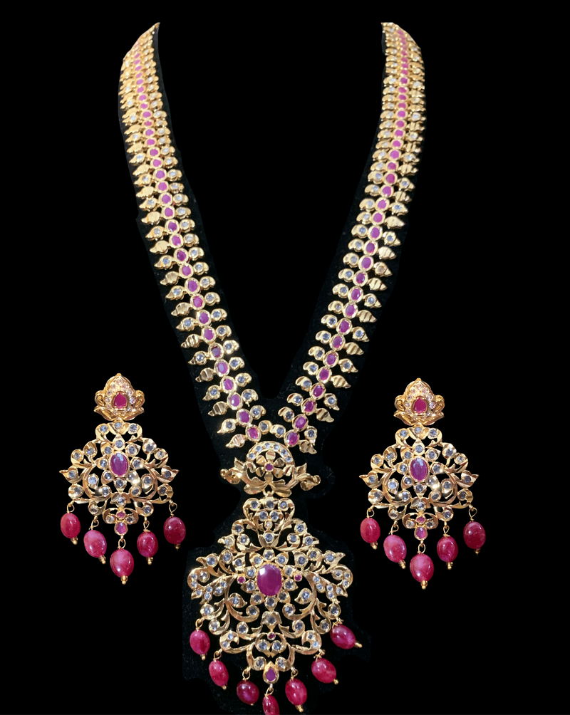 Huda long hyderabadi rani haar necklace ( READY TO SHIP  )