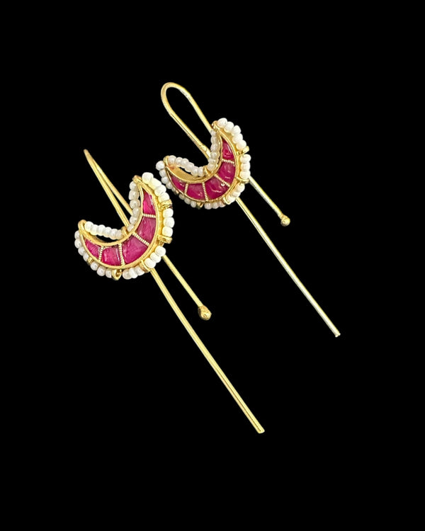 EC1 Gold-Plated Pachi Kundan Ear Cuff – Delicate & Lightweight Elegance ( READY TO SHIP )
