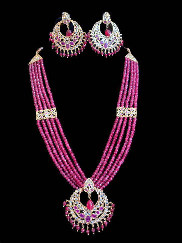 Noor bridal set in rubies (SHIPS IN 4 WEEKS )