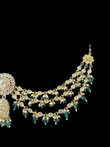 Kundan jhumka earrings with ear supports   ( READY TO SHIP )