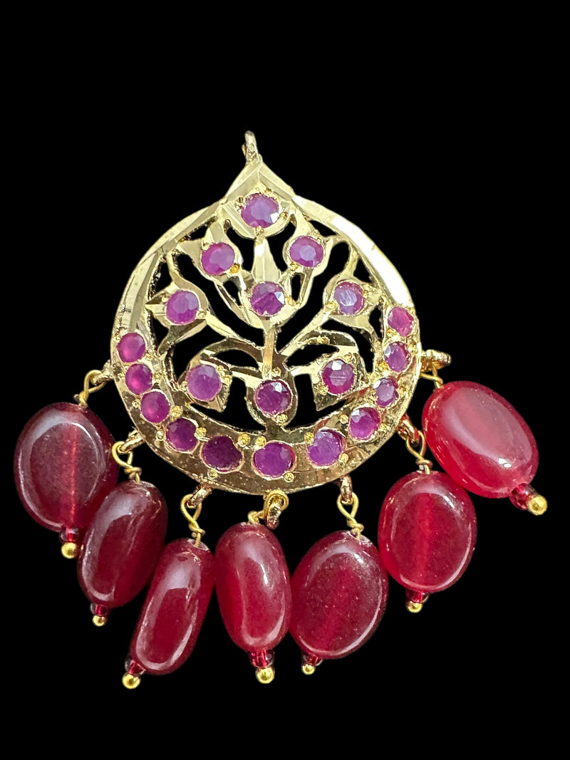 ET539 Asmee earrings in rubies (READY TO SHIP )