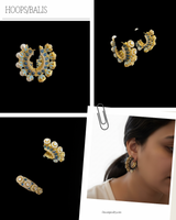 Isha High quality Polki earrings Bali style ( READY TO SHIP  )