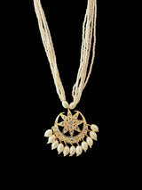 PS506  gold plated pendant set in pearls ( READY TO SHIP )