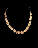 DNS508 Rose Gold Plated Polki Necklace Set – Lightweight Elegant Jewelry ( READY TO SHIP )