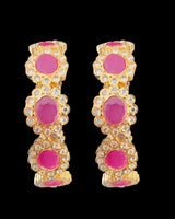 Hyderabadi gold plated bangles - Ruby( READY TO SHIP )