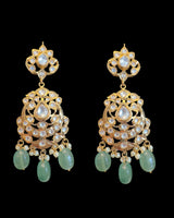Gold plated moissnaite necklace with earrings ( READY TO SHIP )