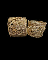 Broad Gold-Plated Mango Motif Kadhas (Set of 2) ( READY TO SHIP )
