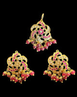 Jadau pendant - Ruby Pearl ( READY TO SHIP )