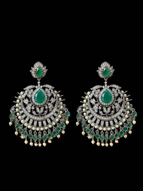 DER593 Victorian earrings - green ( READY TO SHIP )