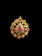 DJR7 Rida  statement  ring in ruby    ( READY TO SHIP )