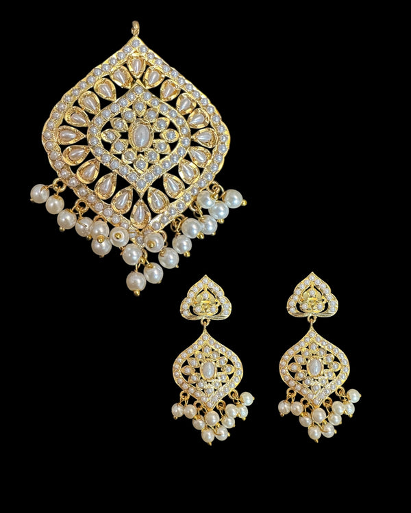 Jadau pendant earrings - Pearls ( READY TO SHIP )