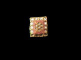 DJR121  Kundan meenakari ring ( READY TO SHIP )