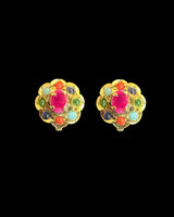 Navratan pendant earrings ( READY TO SHIP )