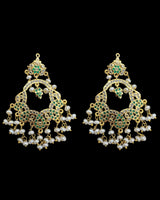 C544  Nishat fresh water pearl choker with earrings - Green ( READY TO SHIP )