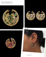 ER6 Isha High quality Polki earrings / Bali style ( READY TO SHIP  )