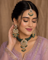Zehra Kundan Bridal Set – Gold-Plated Bridal Jewelry Set ( READY TO SHIP )