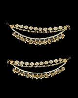 Bridal Kundan & Pearl Ear Supports ( READY TO SHIP )