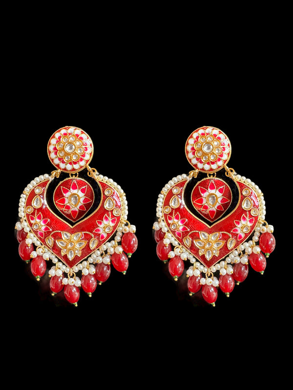 DER563 large sized kundan earrings ( READY TO SHIP )