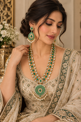 LN502 Marihah gold plated Rani haar in fresh water pearls (READY TO SHIP ) (Copy)