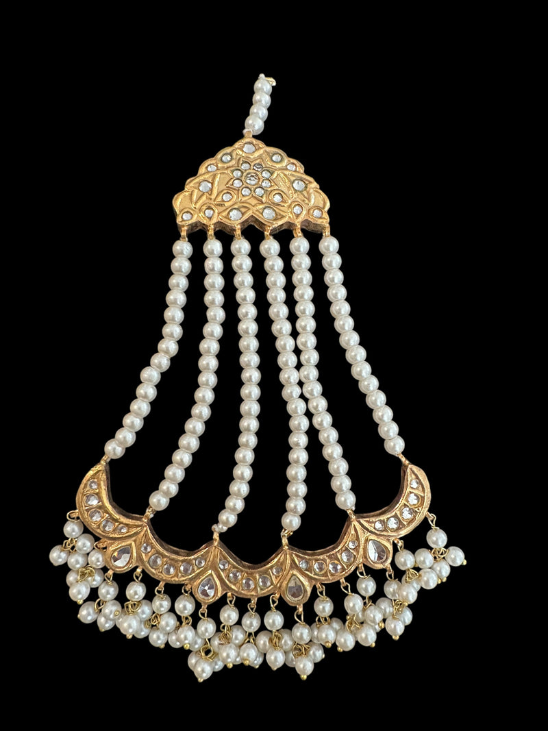 DJHR116 SHALINI Kundan jhoomar with pearls ( READY TO SHIP )