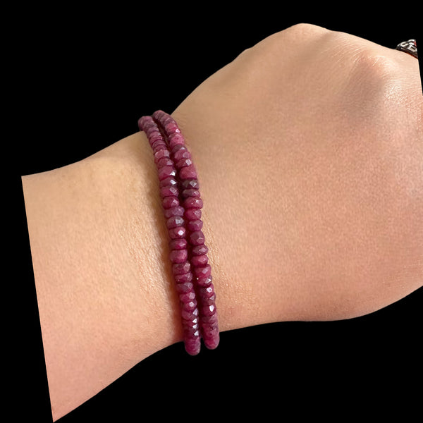 Ruby beads bracelet ( SHIPS IN 4 WEEKS )