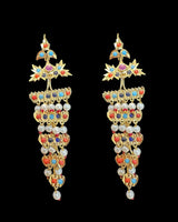DER912  angoor ke gosha Earrings - Navratan ( READY TO SHIP  )