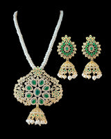 PS319 fresh water pearl pendant set in green   ( READY TO SHIP )