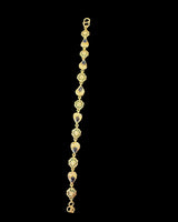 Emerald & Sapphire Gold-Plated Silver Bracelet with Freshwater Pearls ( READY TO SHIP )
