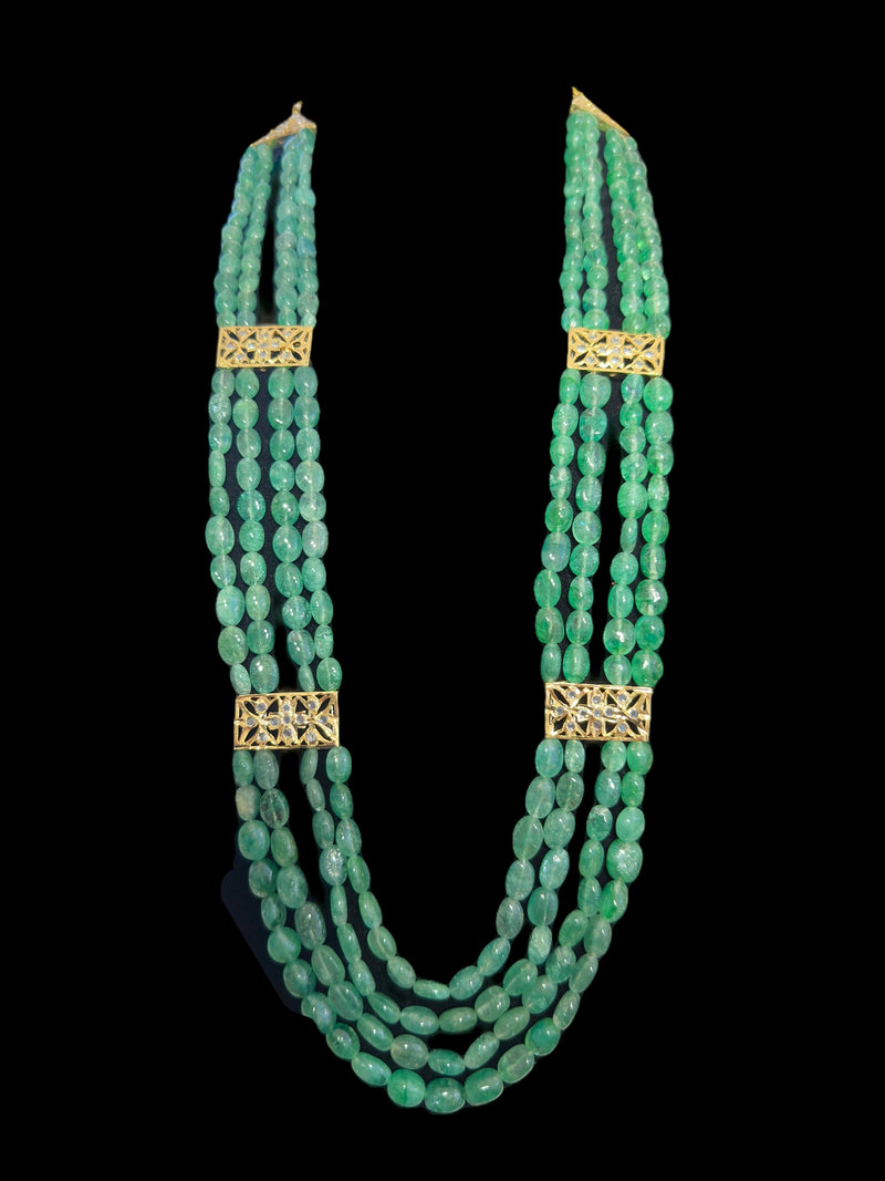 LN59 Ghazal emerald beads Rani haar ( READY TO SHIP )