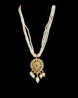 gold plated pendant set in pearls ( READY TO SHIP )