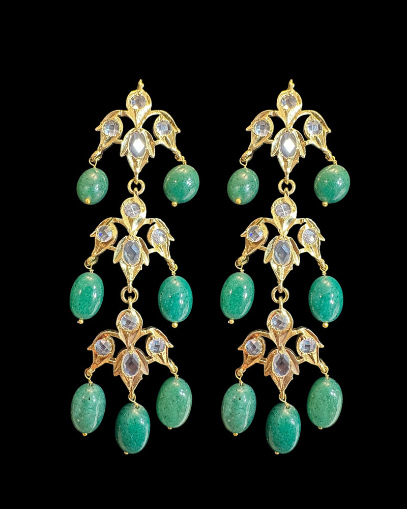 Hyderabadi Satlada in fresh water pearls and  Emeralds – Ready to Ship