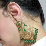 Aleezay necklace set in green  (SHIPS IN 4 WEEKS )