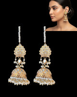 ER17 Thapa kundan jhumka earrings ( READY TO SHIP )
